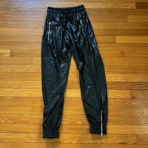Pleather joggers